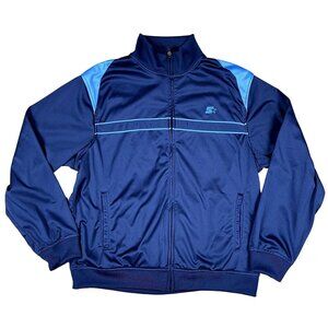 Starter Track Jacket Mens Large Blue Full Zip